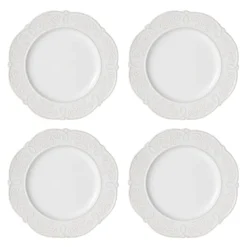 Abby White 16 Piece Dinnerware Set, Service for 4