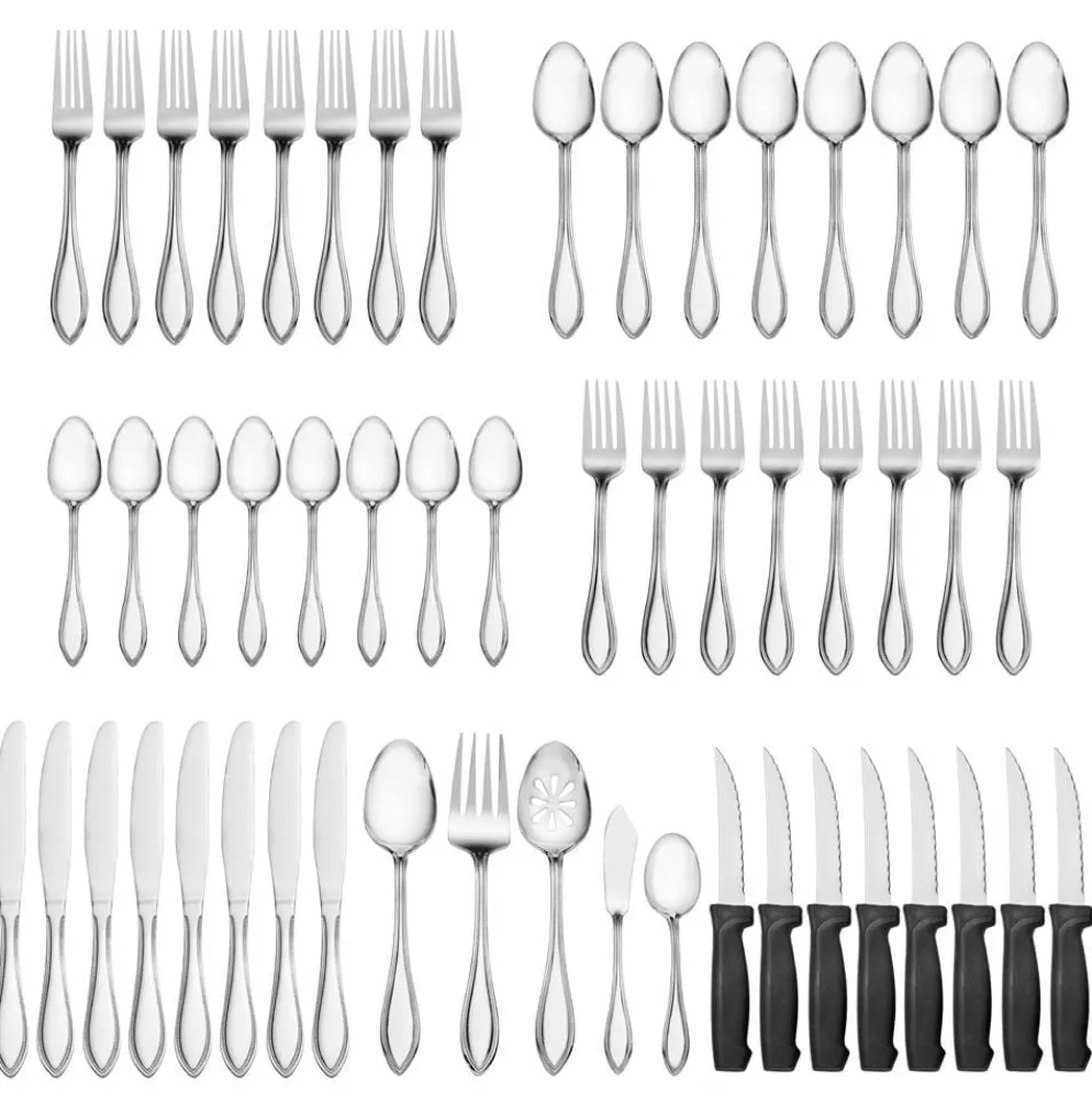 American Bead 53 Piece Flatware Set, Service for 8