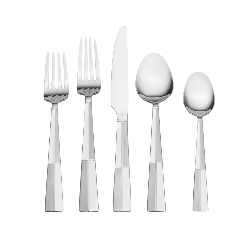 Arabesque Frost 42 Piece Flatware Set with Caddy, Service for 8