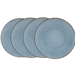 Arlie Blue Set of 4 Dinner Plates
