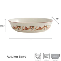 Autumn Berry™ Oval Vegetable Bowl