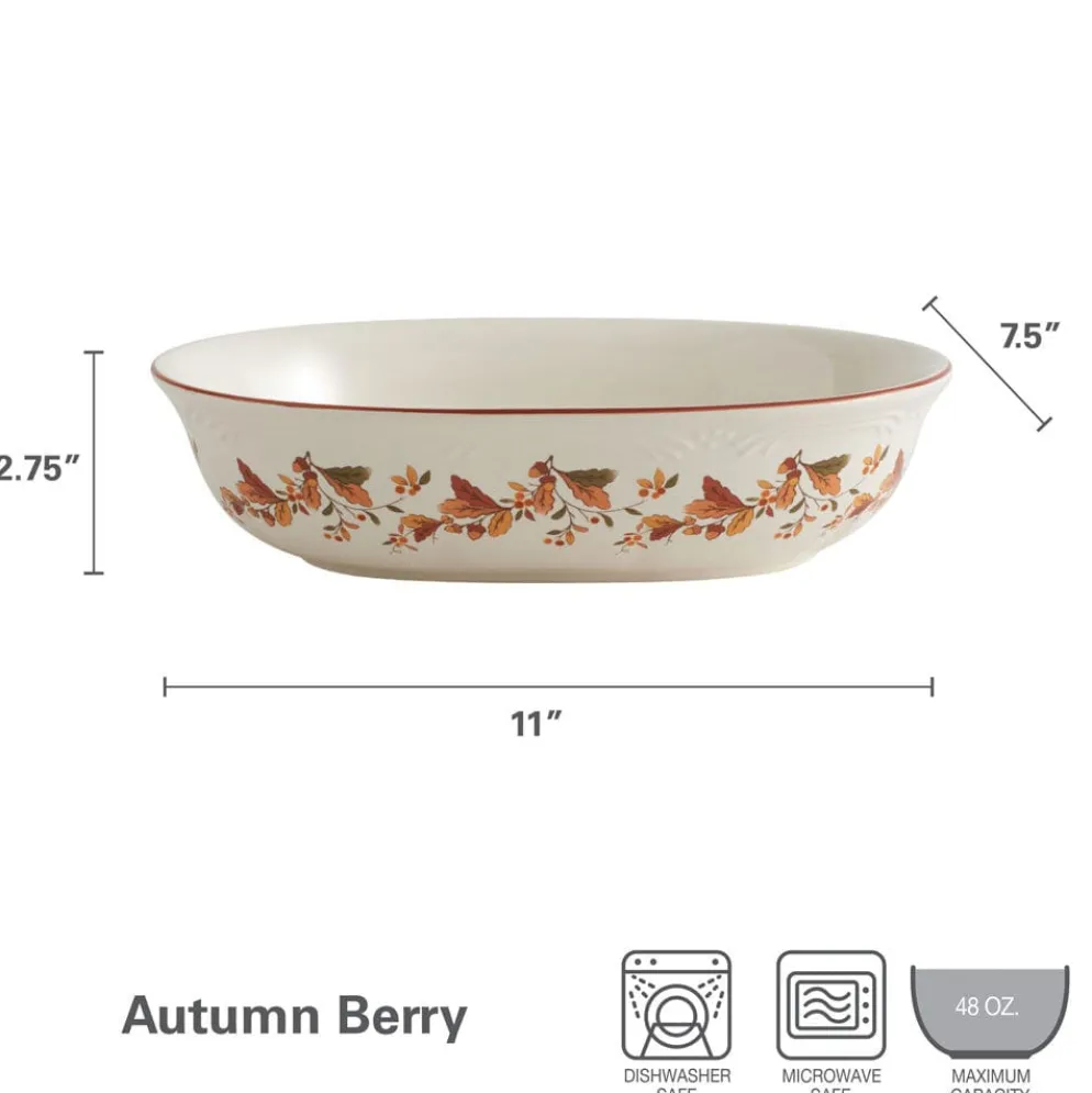 Autumn Berry™ Oval Vegetable Bowl
