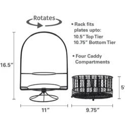 Band and Stripe Swivel Hostess Buffet Storage Caddy