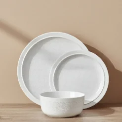 Blooming Meadow Cream 12 Piece Dinnerware Set, Service for 4