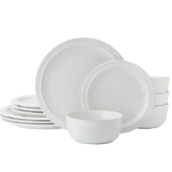 Blooming Meadow Cream 12 Piece Dinnerware Set, Service for 4
