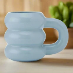 Blue Rounded Cloud Mug