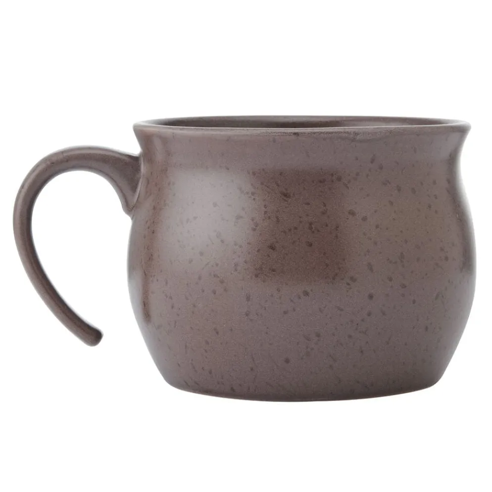 Brown Speckled Jumbo Soup Mug
