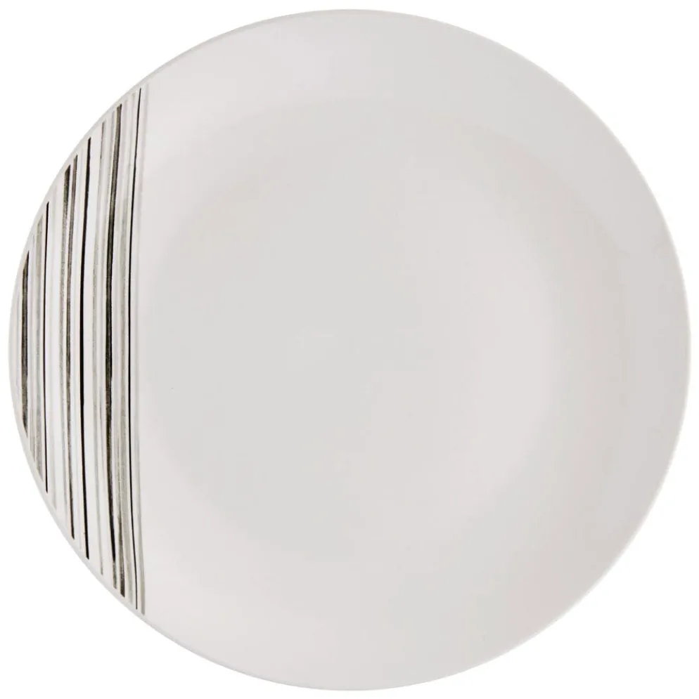 Brushed Lines 16 Piece Dinnerware Set, Service for 4