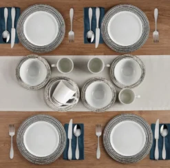 Bryson White 16 Piece Dinnerware Set, Service for 4