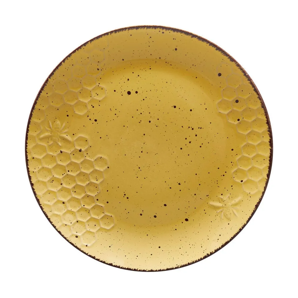 Bumble Bee Yellow 16 Piece Dinnerware Set, Service for 4