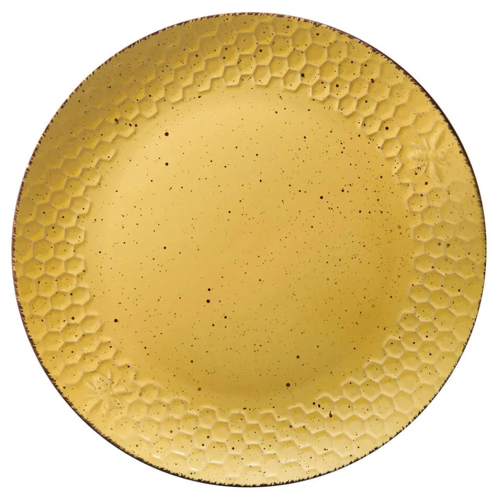 Bumble Bee Yellow 16 Piece Dinnerware Set, Service for 4