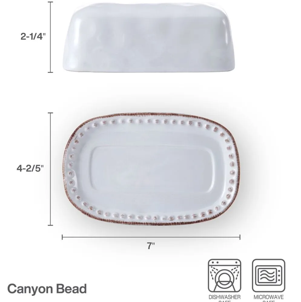 Canyon Bead Covered Butter Dish