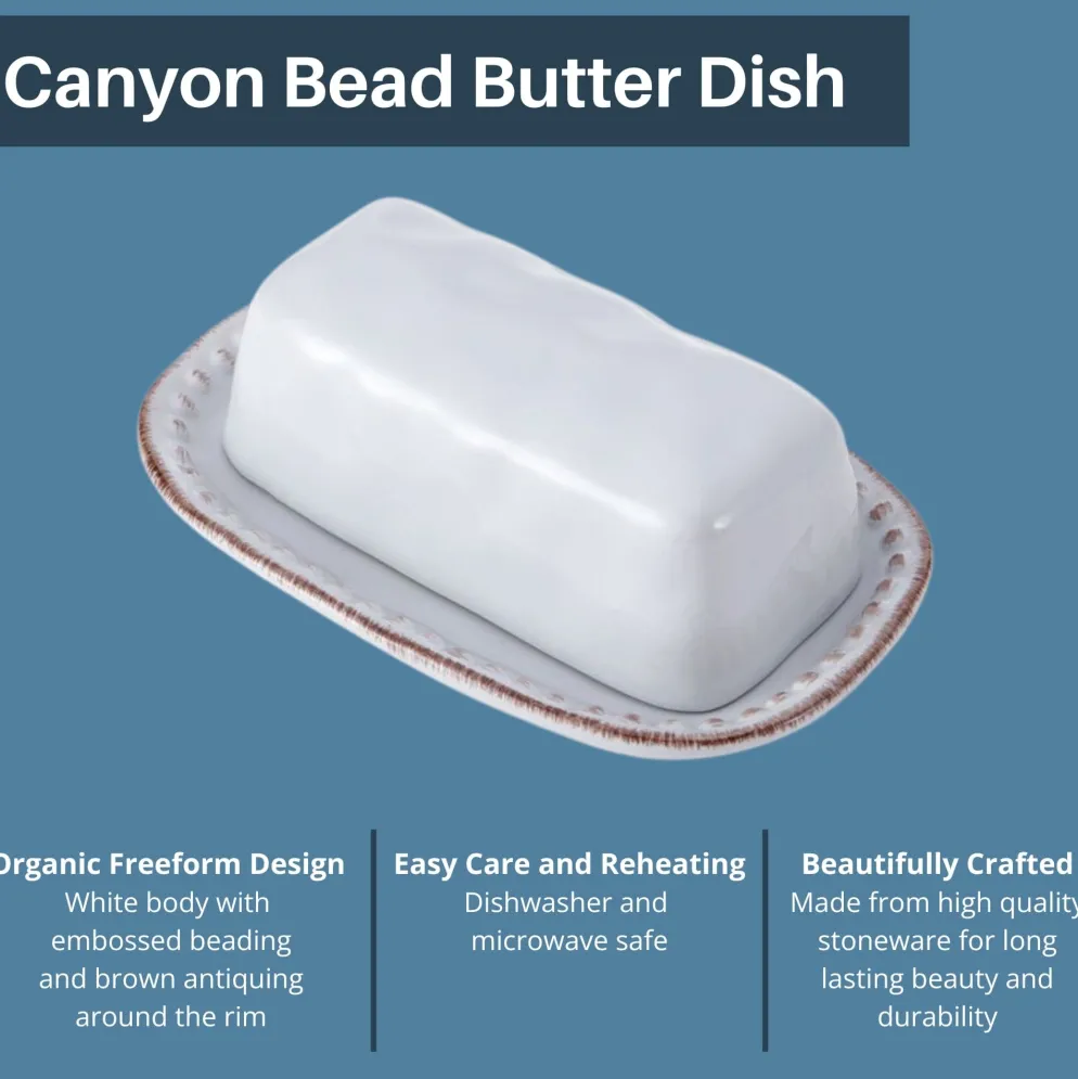Canyon Bead Covered Butter Dish