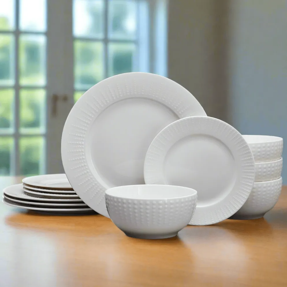 Cassie 12 Piece Dinnerware Set, Serivce for 4