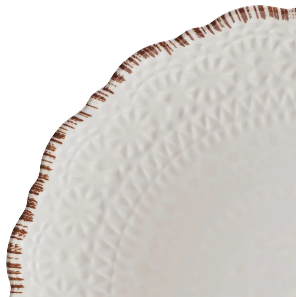 Chateau Cream 12 Piece Outdoor Melamine Dinnerware Set, Service for 4