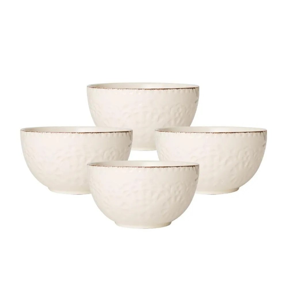 Chateau Cream Set of 4 Fruit Bowls