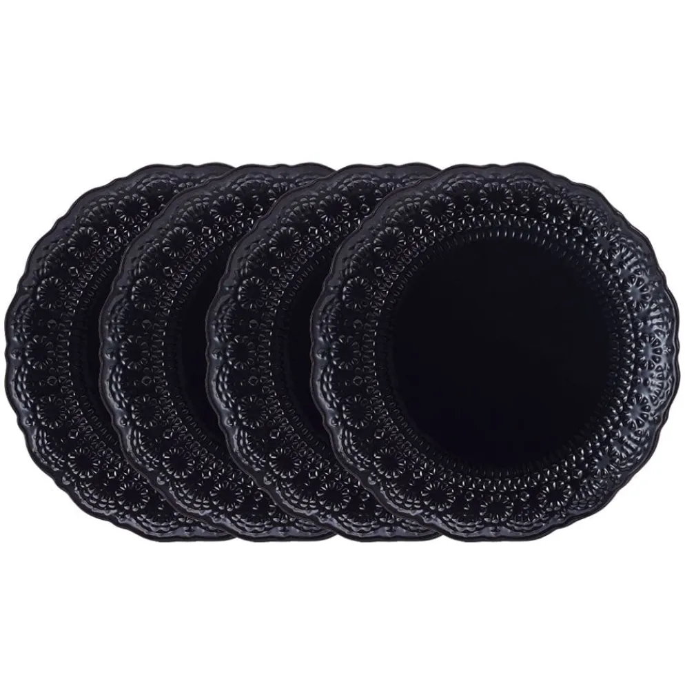 Chateau Midnight Set of 4 Dinner Plates