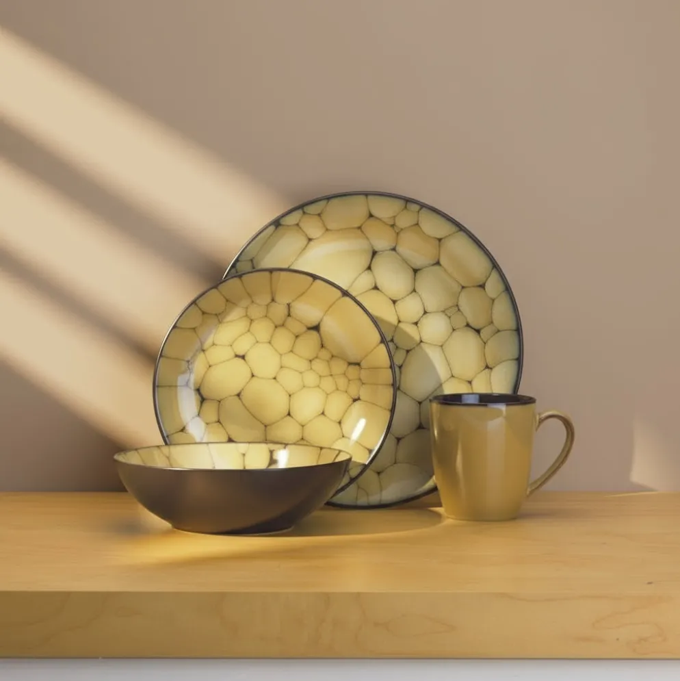Cobblestone 32 Piece Dinnerware Set Service for 8