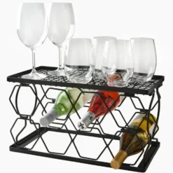 Collapsible Stackable 8 Bottle Wine Rack