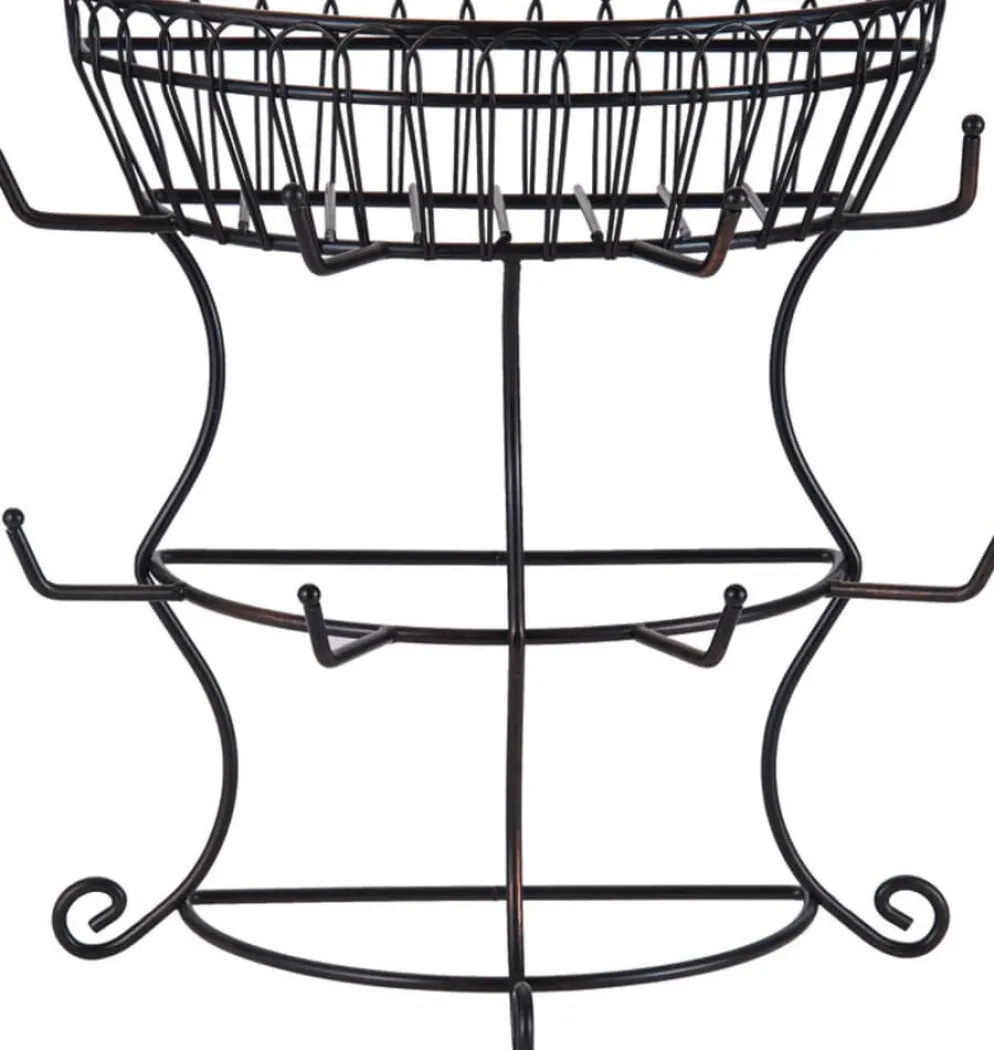 Countryside Mug Tree with Basket