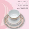 Darbie Angell Golden Charm Metallic 12 Piece Dinnerware Set, Service for 4