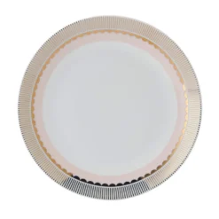 Darbie Angell Golden Charm Metallic 12 Piece Dinnerware Set, Service for 4