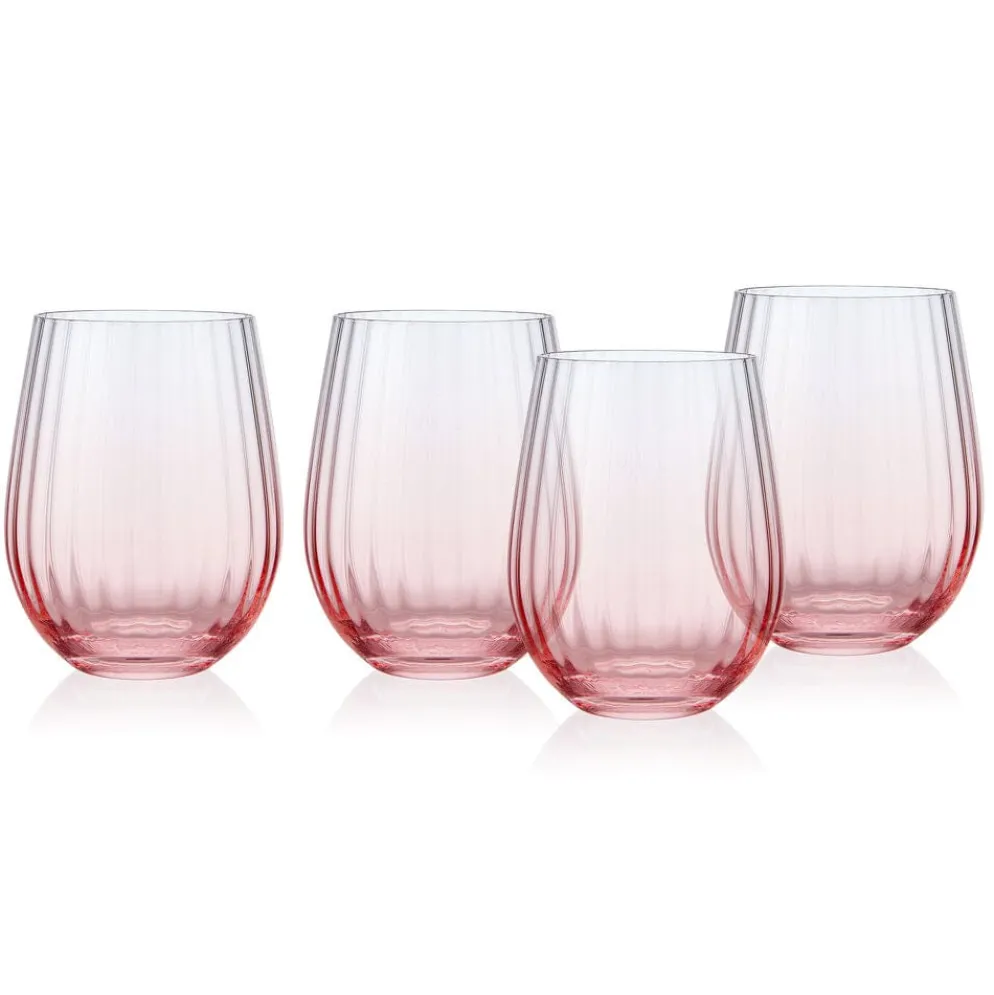 Darbie Angell Good Day Blush Set of 4 Stemless Wine