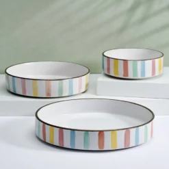 Darbie Angell Happy Spring Summer 9 Piece Bowl Set, Service for 3