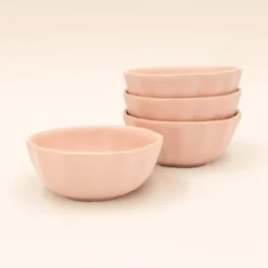Darbie Angell Lady Blush Set of 4 Oval Fruit Bowls
