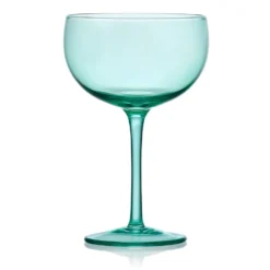Darbie Angell Vibrance Teal Set of 4 Coupe Cocktail Glasses