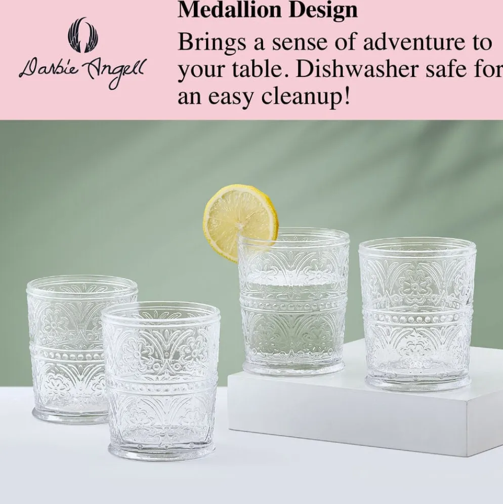 Darbie Angell Wanderlust Set of 4 Double Old Fashioned Glasses