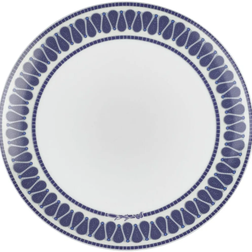 Dolly Parton Mosaic Blue Butterfly 12 Piece Dinnerware Set Service for 4