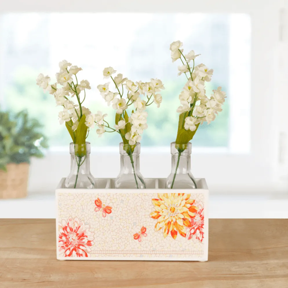 Dolly Parton Mosaic Flower Utensil Flatware Caddy