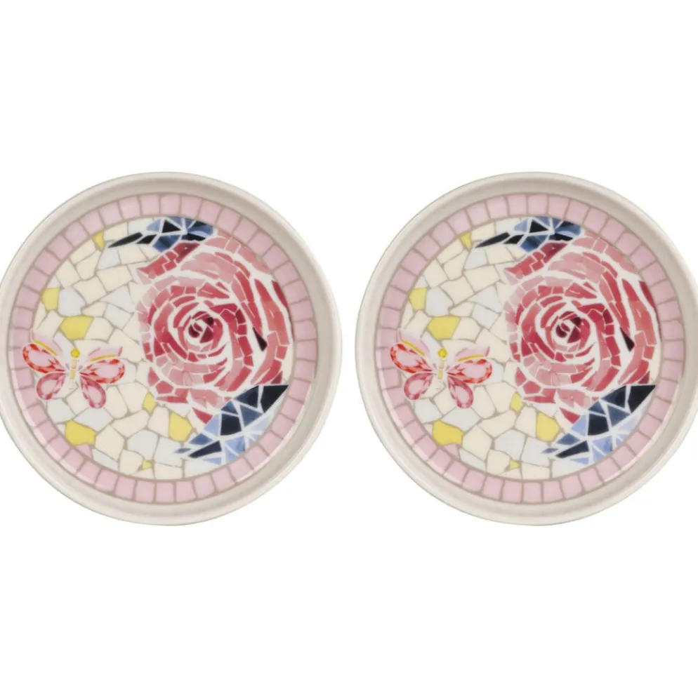 Dolly Parton Mosaic Set of 2 Mugs with Lid Coaster