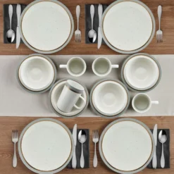 Ezra Grey 16 Piece Dinnerware Set, Service for 4