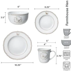 Farmhouse Hen Dinnerware Set