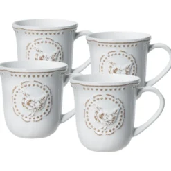 Farmhouse Hen Set of 4 Mugs