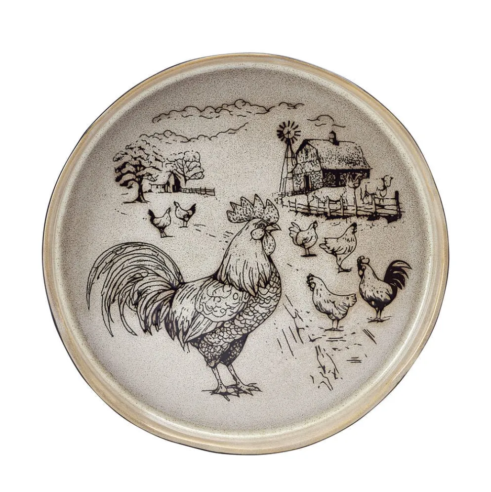 Farmyard Rooster 12 Piece Dinnerware Set, Service for 4