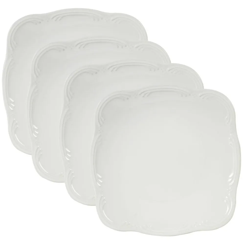 Filigree® Set of 4 Square Dinner Plates