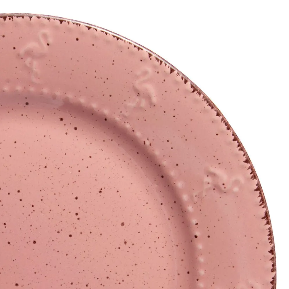 Flamingo Pink 16 Piece Dinnerware Set, Service for 4
