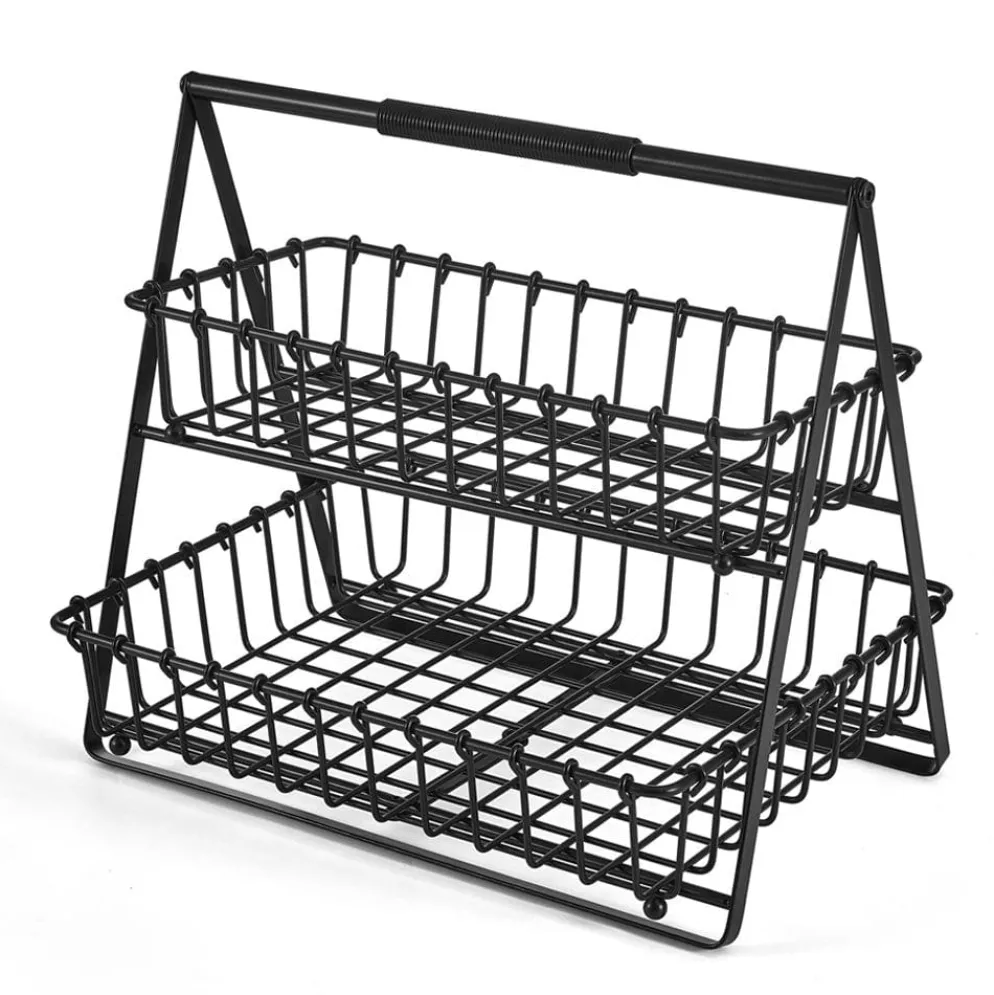 Flax 2 Tier Storage Basket