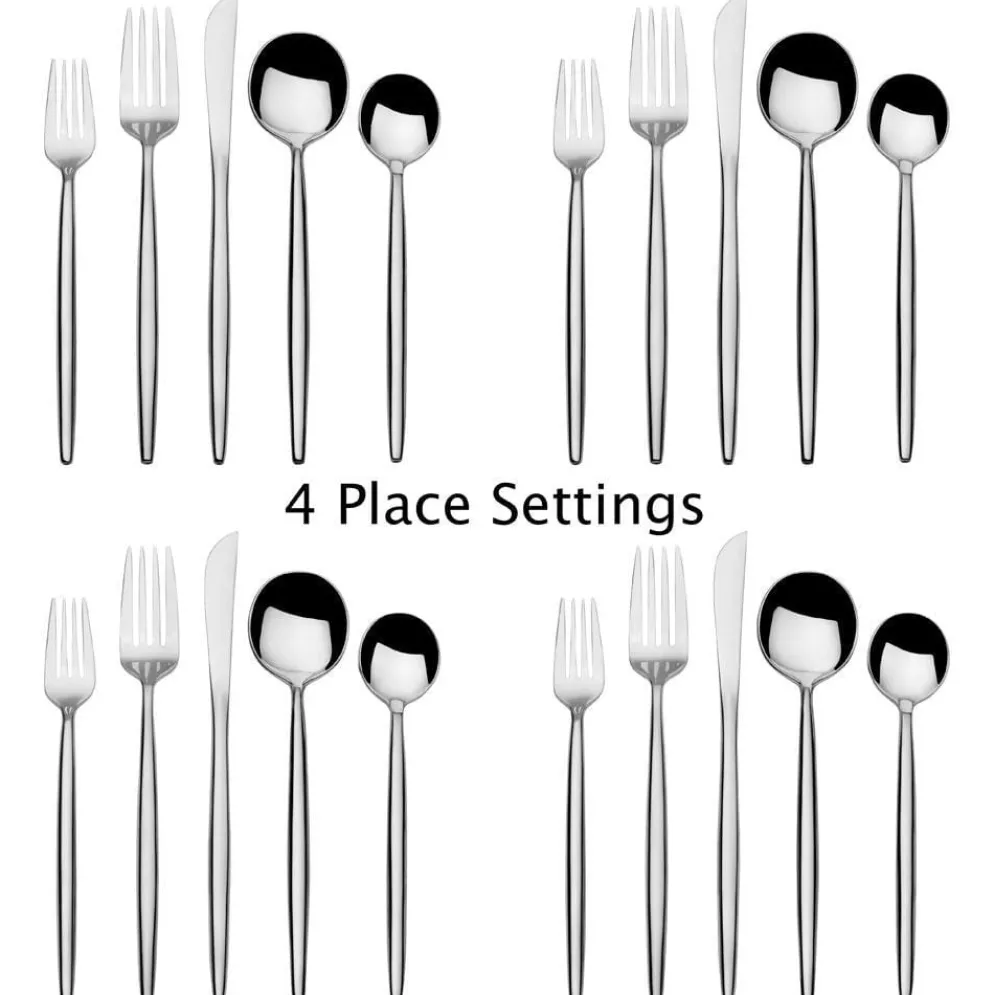 Forged Shea 20 Piece Flatware Set, Service for 4