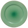 French Lace Set of 4 Green Dinner Plates