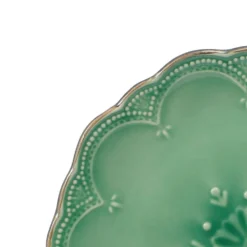 French Lace Set of 4 Green Salad Plates