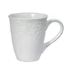 French Lace Set of 4 White Mugs