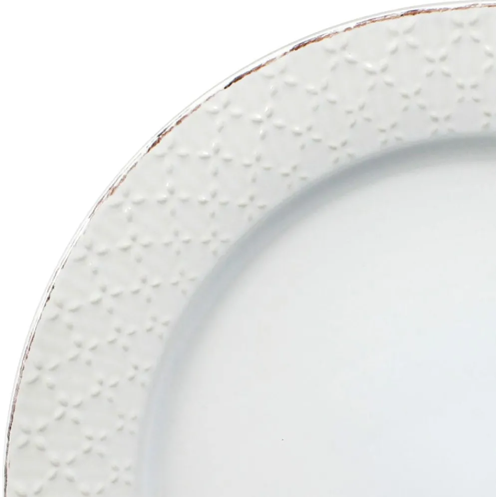 French Lace White Service for 8 with Serveware
