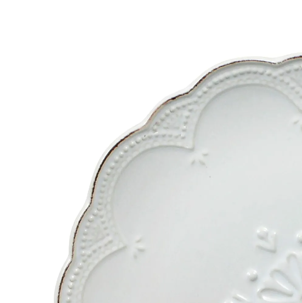 French Lace White Service for 8 with Serveware