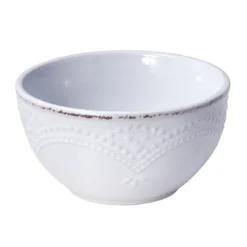 French Lace White Set of 4 Fruit Bowls