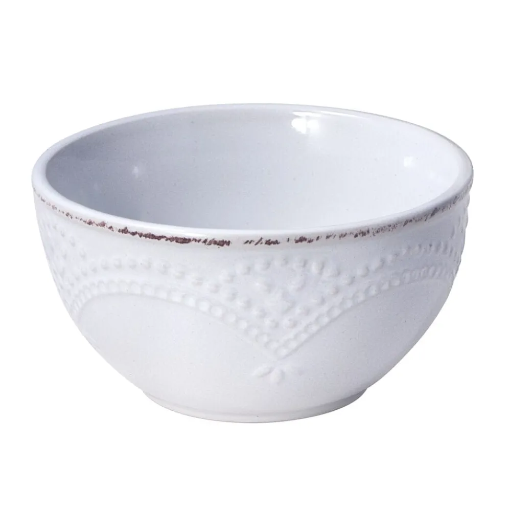 French Lace White Set of 4 Fruit Bowls