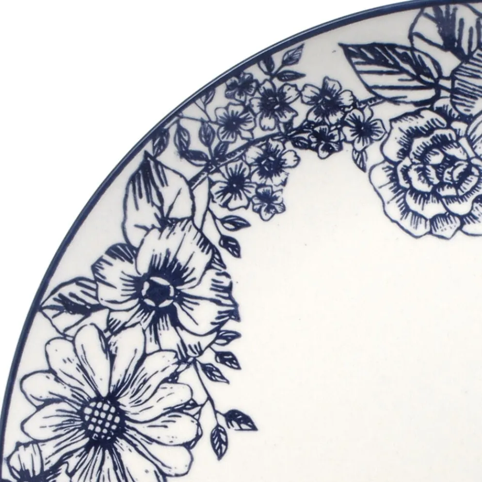 Gabriela Blue 16 Piece Dinnerware Set, Service for 4